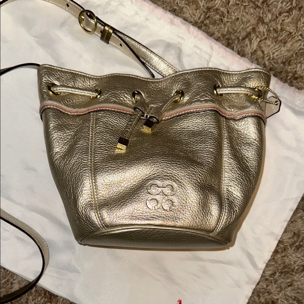 Coach Leather Drawstring Bucket Bag